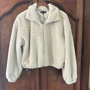 Almost Famous Cream Teddy Jacket